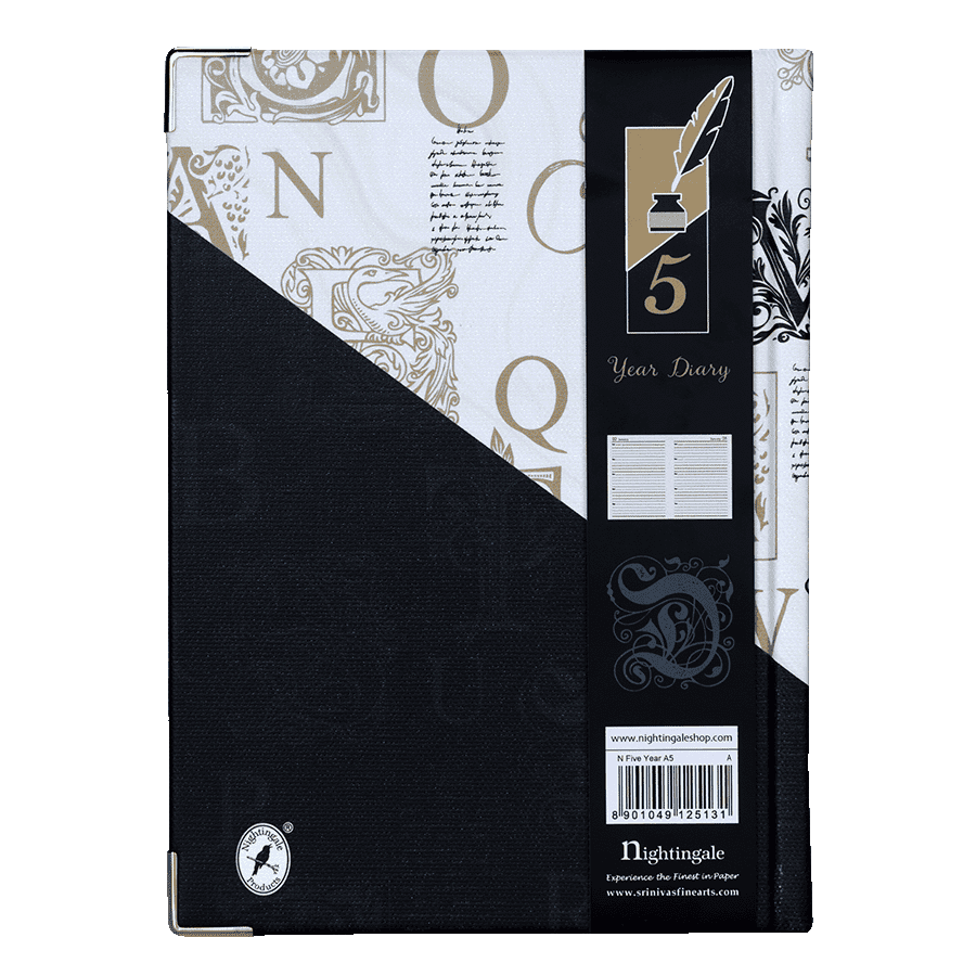 5 Year Diary - A Design<br> <span style="font-size: smaller; color: #9E9E9E;"> A5 (147x206mm)</span> - Image 4